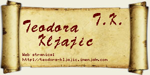 Teodora Kljajić vizit kartica